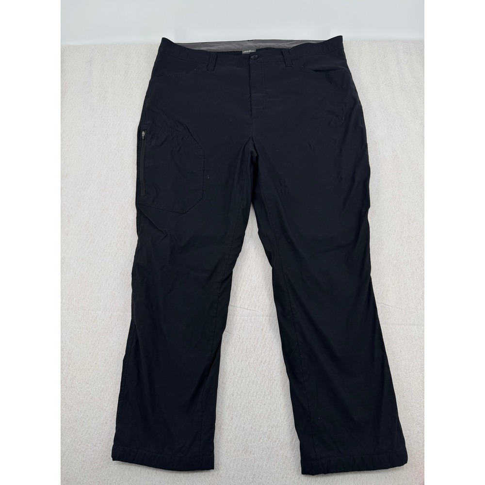 Eddie Bauer Mens Fleece Lined‎ Tech Pant Black 40x30 Outdoor Gorpcore 283947